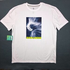 Sea-Doo T-Shirt Mens Extra Large White Ocean View Graphic Short Sleeve Cotton